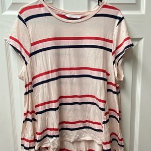 Popsugar Striped White Top